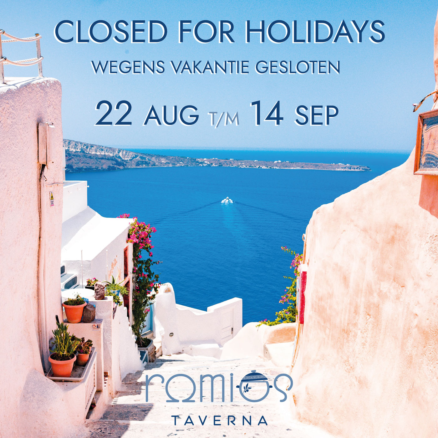 Closed for holidays